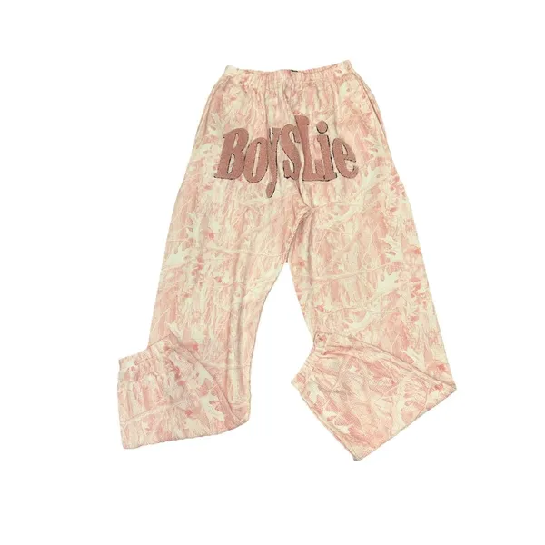 Boys Lie Pink Camo Manhunt Racer Hoodie And Kimmy Joggers Oversized XS/S Viral - Image 8