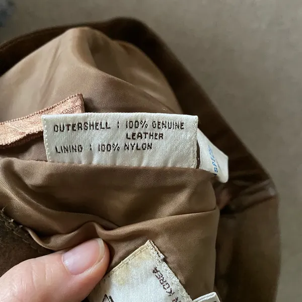 Brown Genuine Leather Midi Skirt High Waist Straight Size 9 Vintage - Image 10