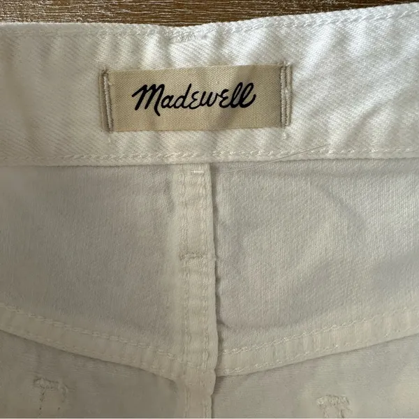 Madewell Relaxed Denim White Shorts 30 - Image 5