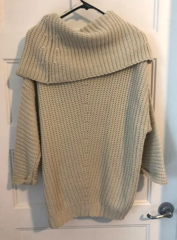 Boutique Oversize Cowl Neck Sweater - Image 2