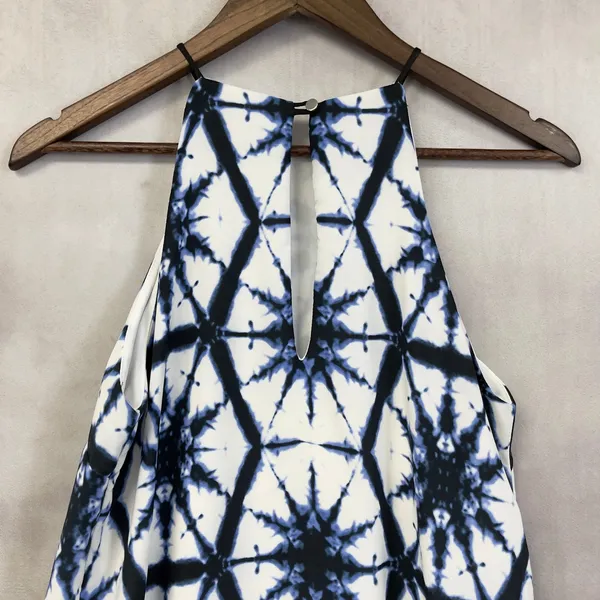 Tyche Geometric Halter Mini Dress Women Small Coastal Artsy Summer‎ Contemporary - Image 5