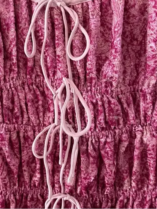 For Love & Lemons Felicity Dress Mini Coastal Cowgirl Preppy Paisley NWT Party - Image 4