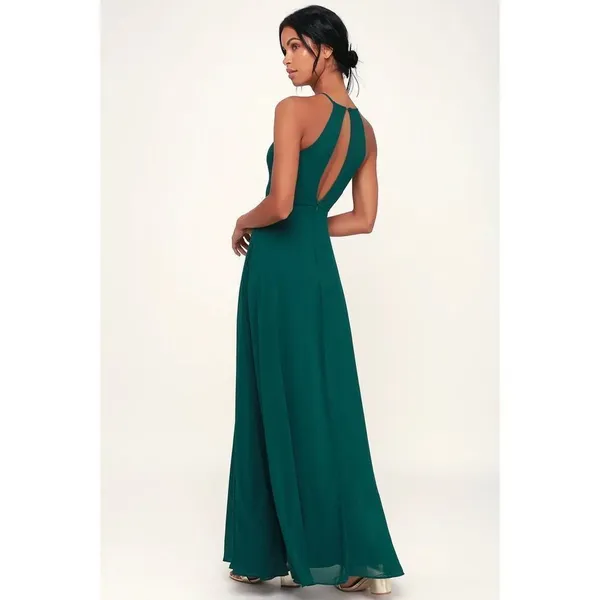 Lulu’s NWT Night of Romance Emerald Green Sleeveless Maxi Dress - Image 3