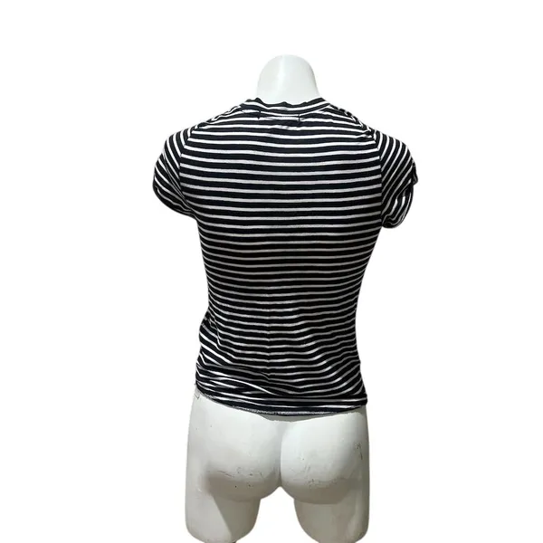 Free People We The Free Women's Striped T-Shirt Black Size S - Image 4