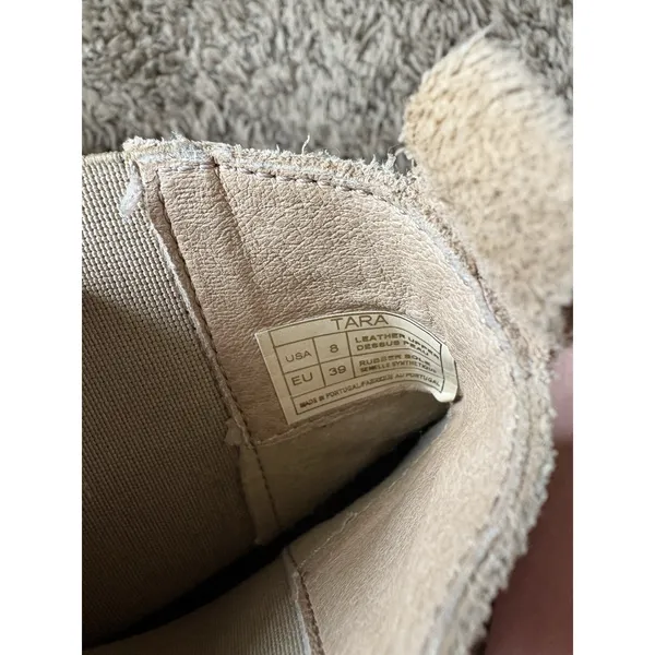 António De Faria Tara Suede Chelsea Ankle Boots Beige Women's US 8 EU 39 - Image 6
