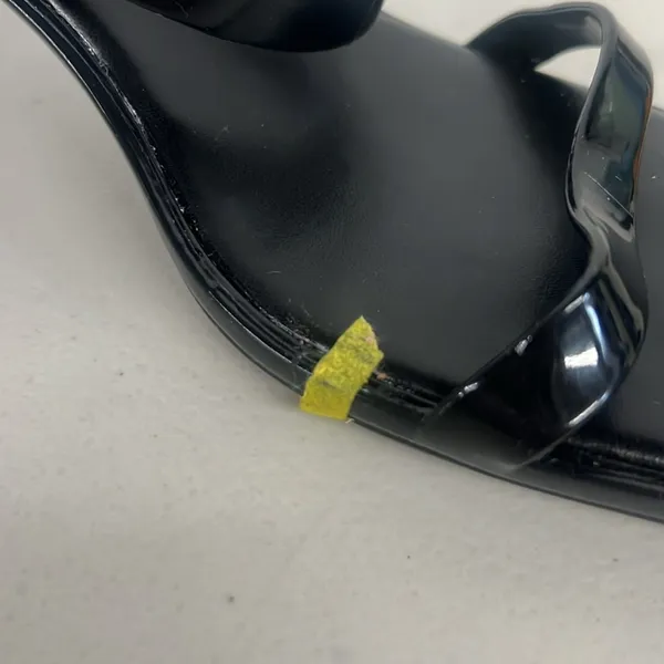Jeffrey Campbell sz7 black strappy open toe heels block heel jelly jamm 3 shoe - Image 5