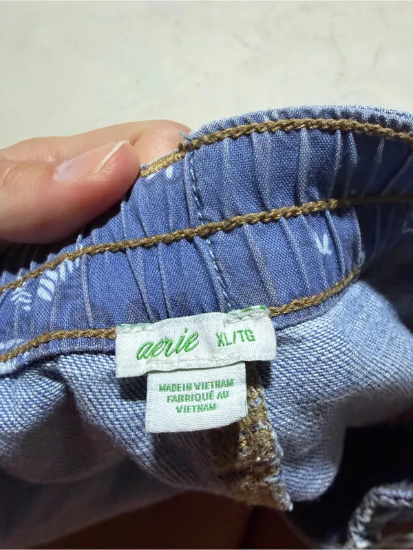 Aerie Light Blue Distressed Denim Shorts XL - Image 7