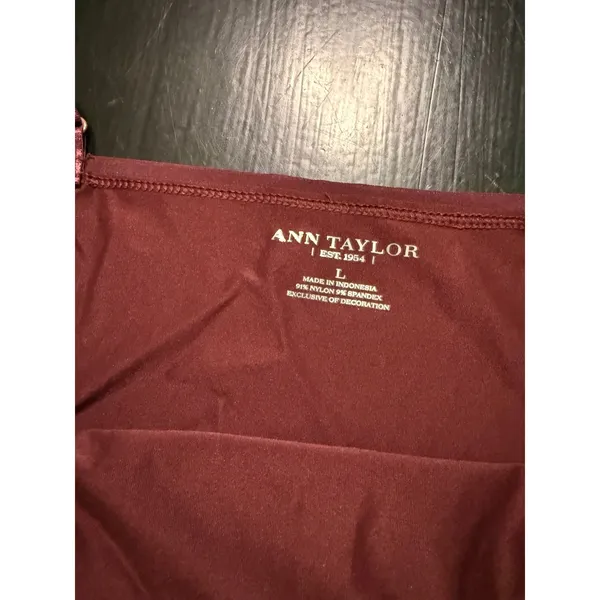 Ann Taylor Womens‎ Burgundy Camisole Adjustable Strap Tank Top NWT Large - Image 3