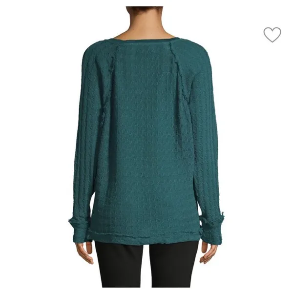 Free People Cotton Sweater – Size XS – High-Low Hem – Oversized Fit - Image 7
