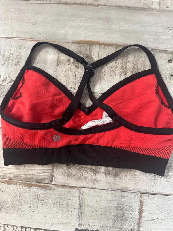 Lululemon Size 4 Hold Your Om Bra II in heathered alarming red - Image 4