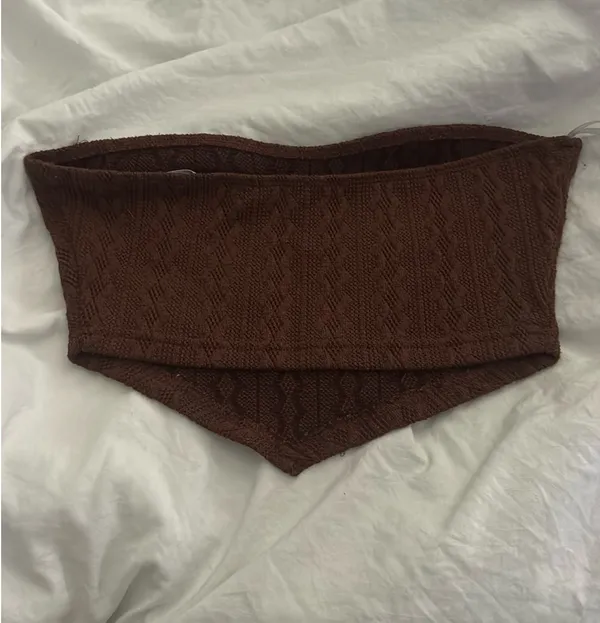 Shein Tube Top brown knit  - Image 2
