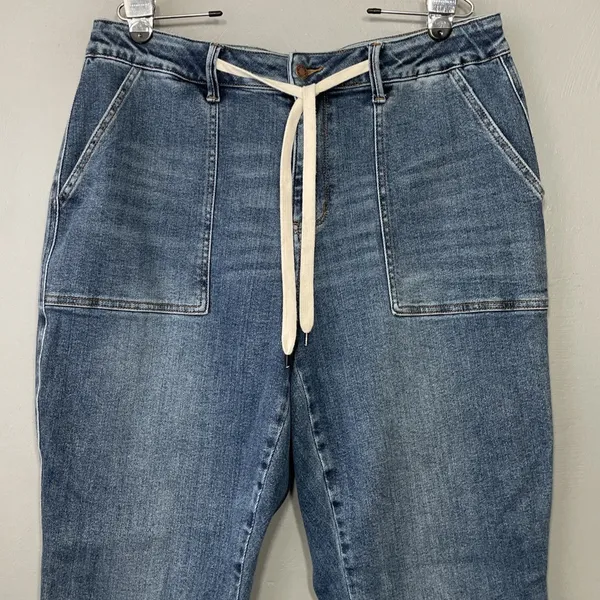 Judy Blue Paxton Jeans Plus Size 16W Drawstring Stretch Denim Medium Wash Jogger - Image 2