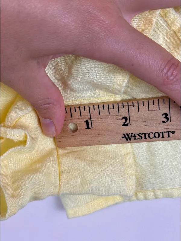 Aritzia Sunday Best Rivette Linen Shorts Lemonade Yellow 100% Linen Medium - Image 9
