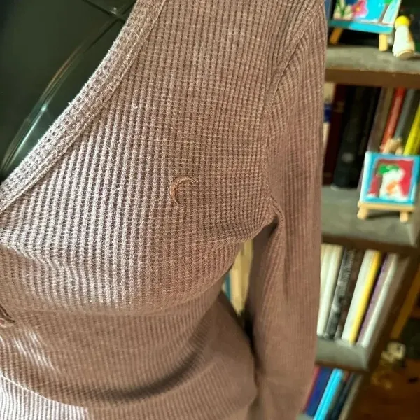 Zyia purple ribbed athletic long sleeve fitted thermal shirt - Image 2
