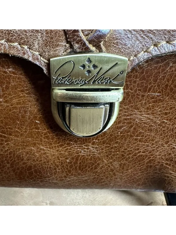 Patricia Nash Distressed Brown Leather Organizer Crossbody Wallet Bag Boho Vinta - Image 3