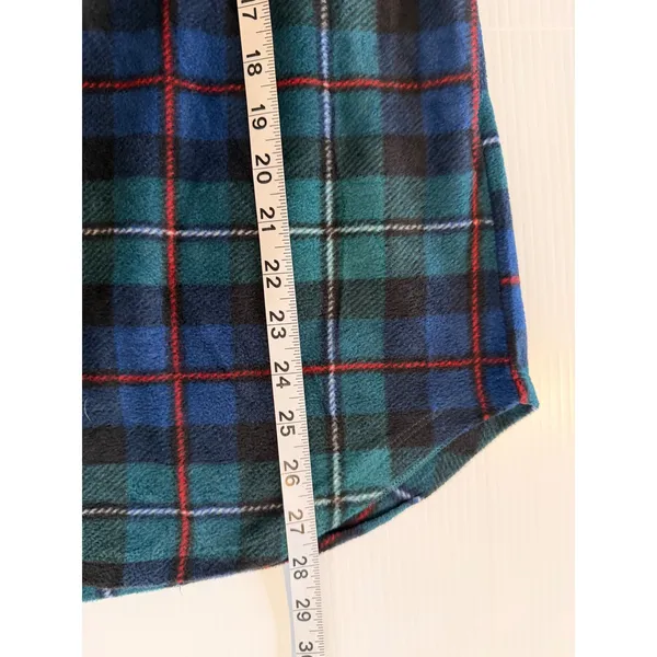RRL Lauren Ralph Lauren Plaid Flannel Pajama Shirt Top‎ only Embroidered Logo XL - Image 7
