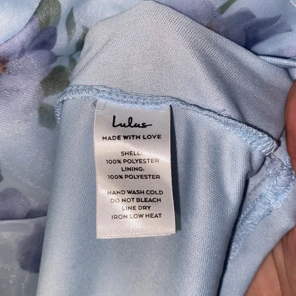 NWT Lulu's Chic Preciousness Blue Floral Organza Bustier Maxi Dress Size Medium - Image 7