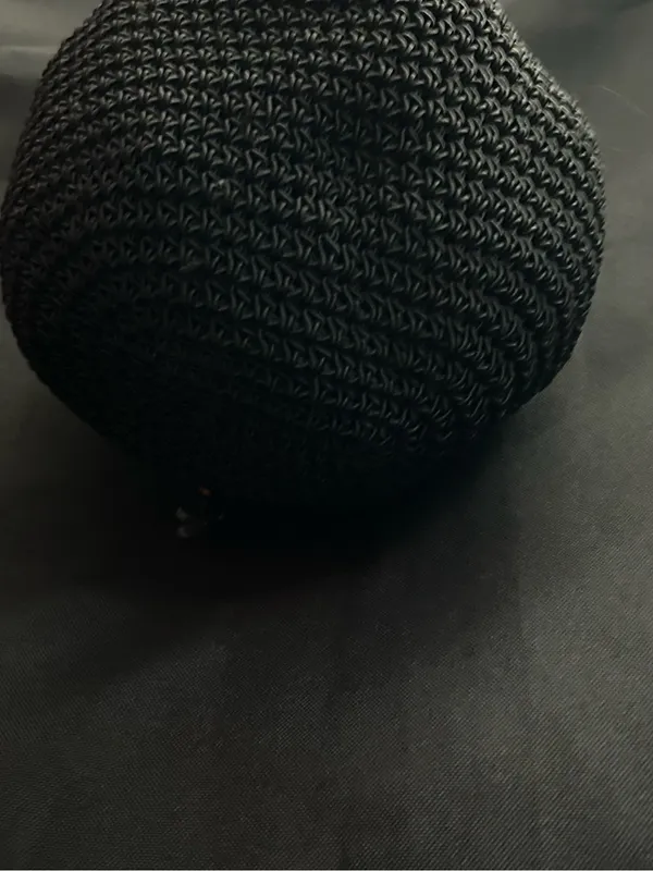 Black Crochet Drawstring Crossbody Bag - Image 12