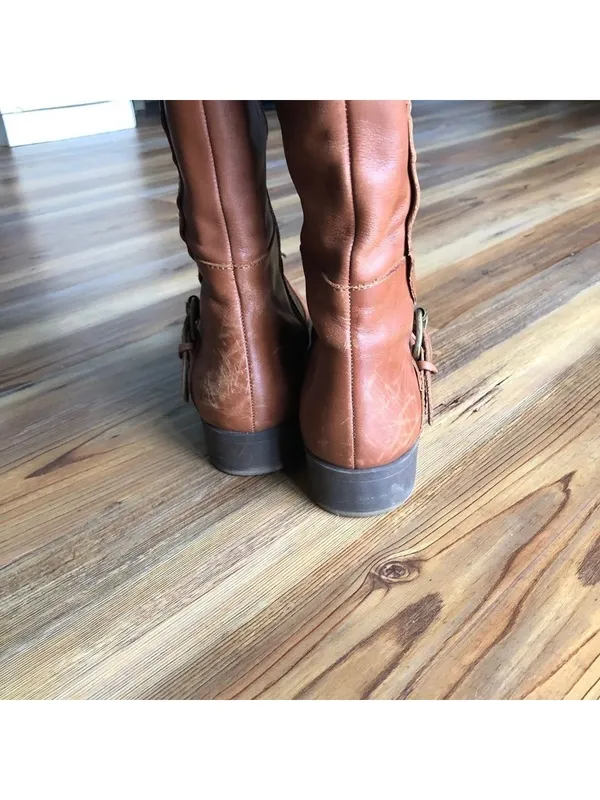Nine West Women's Vasookie Vintage America Collection Tall Leather Boot Size 8.5 - Image 3