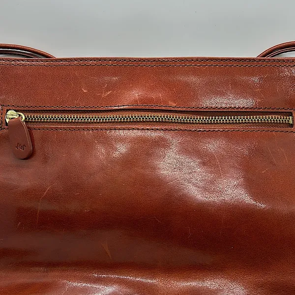 Monsac Original Rich Brown Leather Tote Bag Purse 🌺🌺 - Image 12