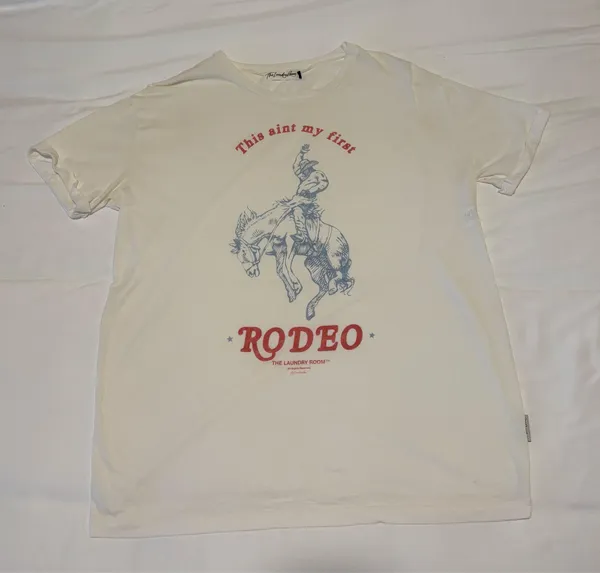 The Laundry Room- First Rodeo - Oversized Tee - White - Image 4
