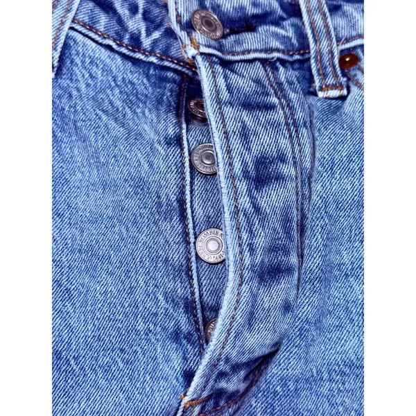 Abercrombie & Fitch Curve Love Dad High Rise Blue Denim Jeans Womens Size 26 2 L - Image 6