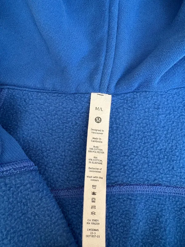 Lululemon Scuba Oversized Half-Zip Hoodie Blazer Tone Blue M/L - Image 5