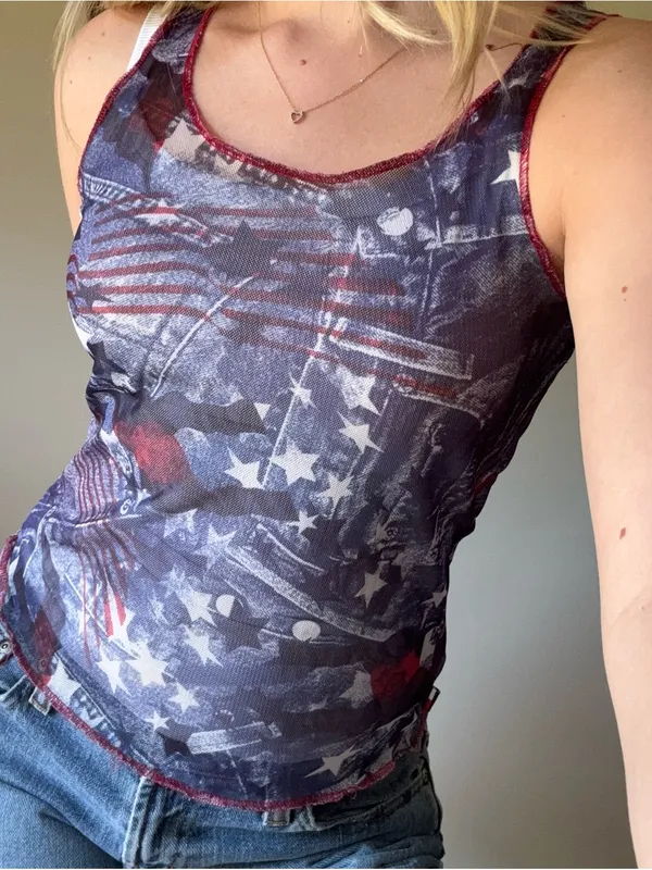 Tommy Hilfiger 2001 Sheer Mesh Tank Top - Image 9