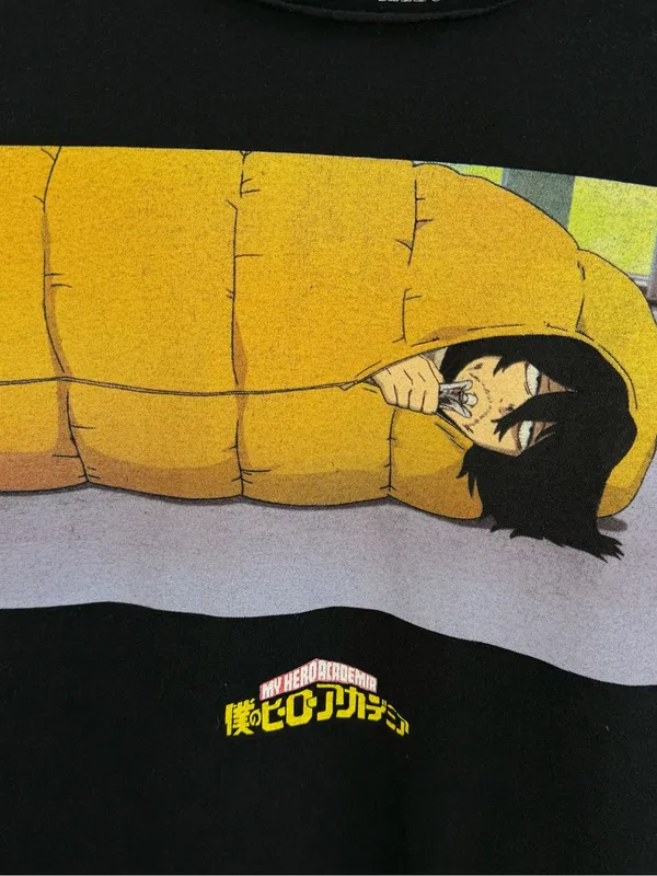 My Hero Academia Aizawa Sleeping Bag Off the Shoulder T-Shirt - Image 3
