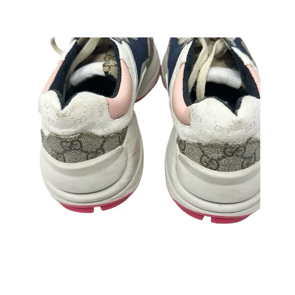 Gucci Rhyton GG Canvas Multi Monogram Low Top Sneakers Runners Size 38.5 - Image 9
