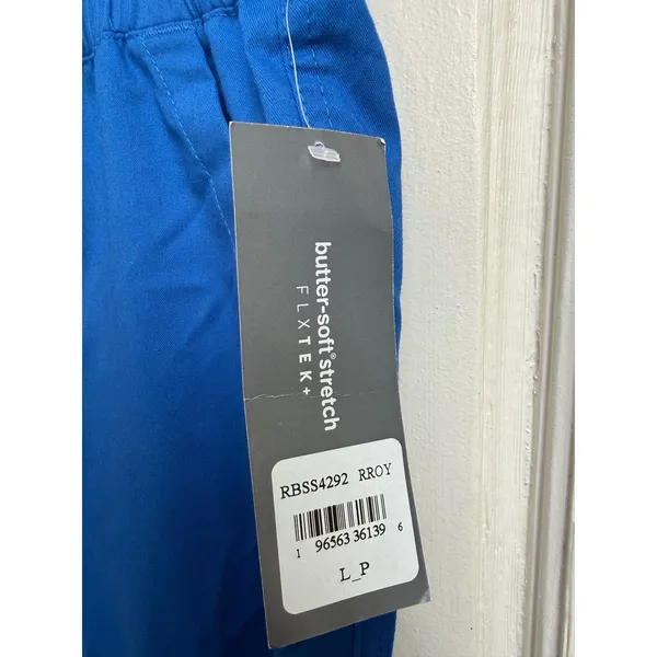 Butter-Soft Stretch‎ FLXTEK+ Royal Blue Scrub Pants Size Petite Large NEW - Image 3