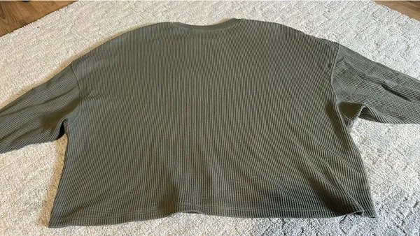 Abercrombie Top Long Sleeve Waffle Knit - Image 4
