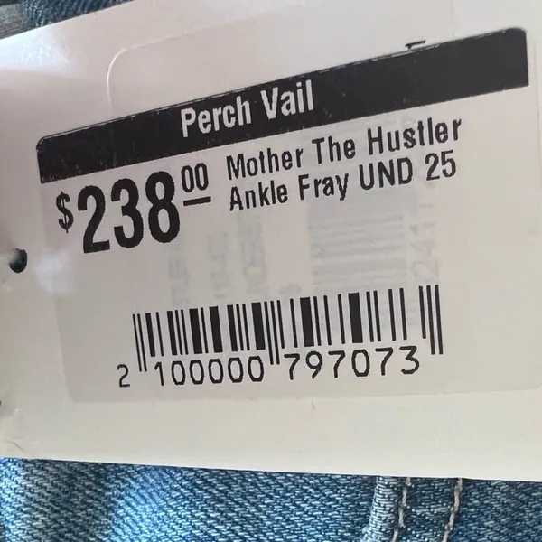 MOTHER The Hustler Ankle Fray Jeans Understudy NWT Size 25 - Image 6