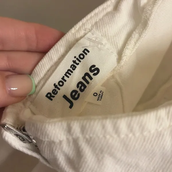 ✨REFORMATION Pamela Halter Denim Mini White Sz 0 Dress✨ - Image 7