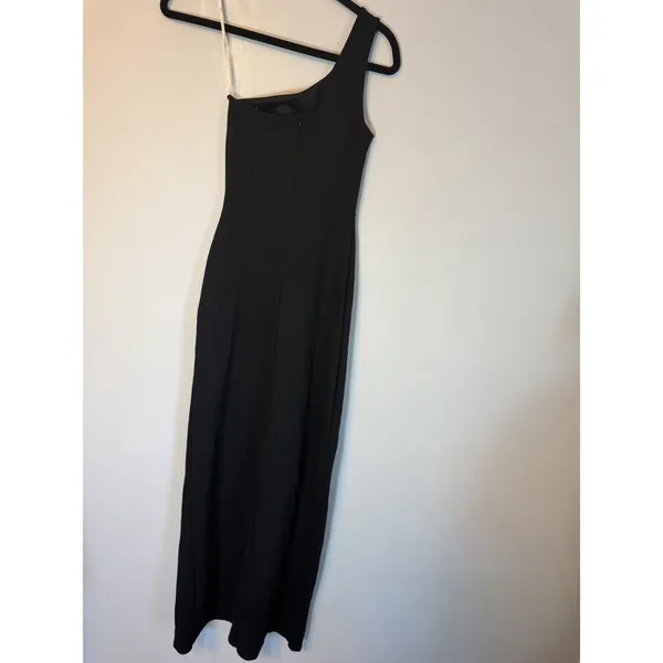 Lulus Good Times Only Black One-Shoulder Maxi Dress XS NEW - Image 5