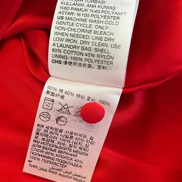 & Other Stories Bow Back Swing Dress 6 Mini Cutout Puff Sleeve Red Holiday NWT - Image 10