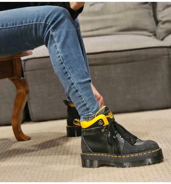 NEW Dr. Martens Zuma Hiker Quad Platform Boots Black Women’s Size 8 - Image 2