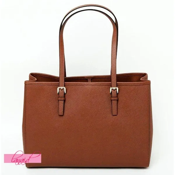 Michael Kors Jet Set Saffiano Leather Tote Bag Luggage Large Big Shoulder Purse - Image 6