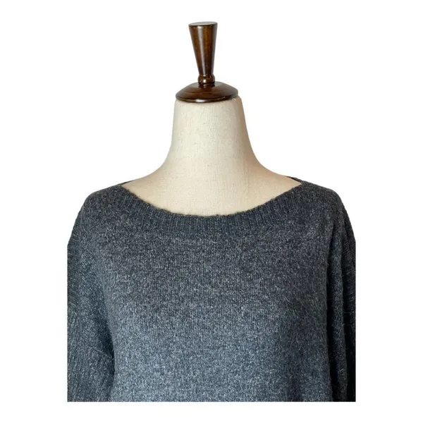 Abercrombie & Fitch Gray Boat Neck Pocket Front‎ Pullover Tunic Sweater Size S - Image 5