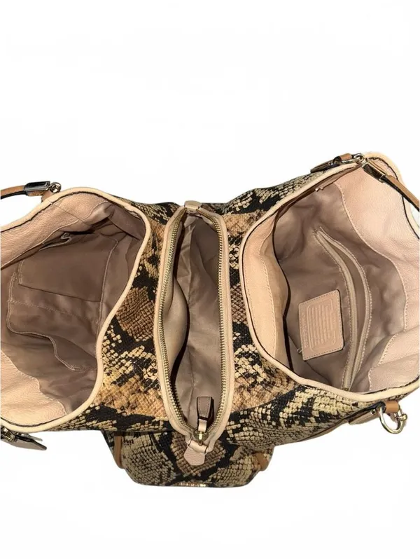 Coach Madison Phoebe 2 Tone Python Embossed Shoulder Bag w. 2 tags  Gold+ 2014 - Image 8