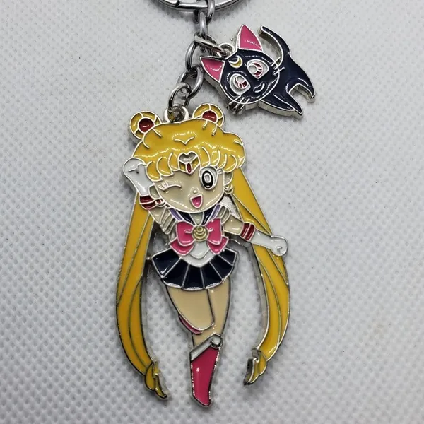 Sailor Moon & Luna Keychain Pink - Image 3