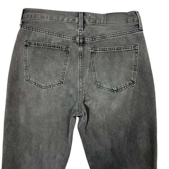 PISTOLA Alexa High Rise Flare‎ Jeans 28" Black Split Hem Goth Grunge Minimalist - Image 10