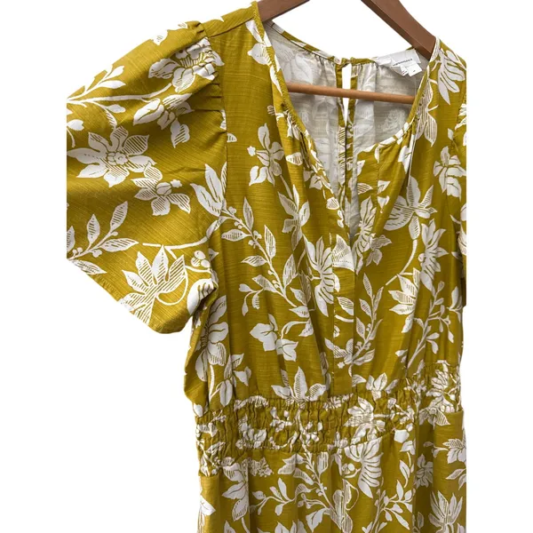 Anthropologie Somerset Wide Leg Jumpsuit in Chartreuse Pockets Size‎ Medium - Image 9