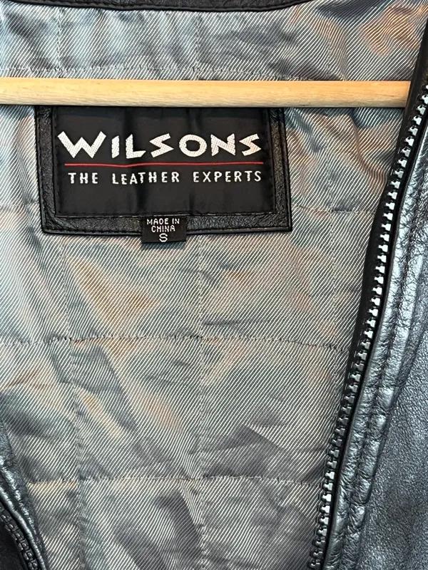 Wilson's Leather Black leather Jacket With Hoodie - Image 4