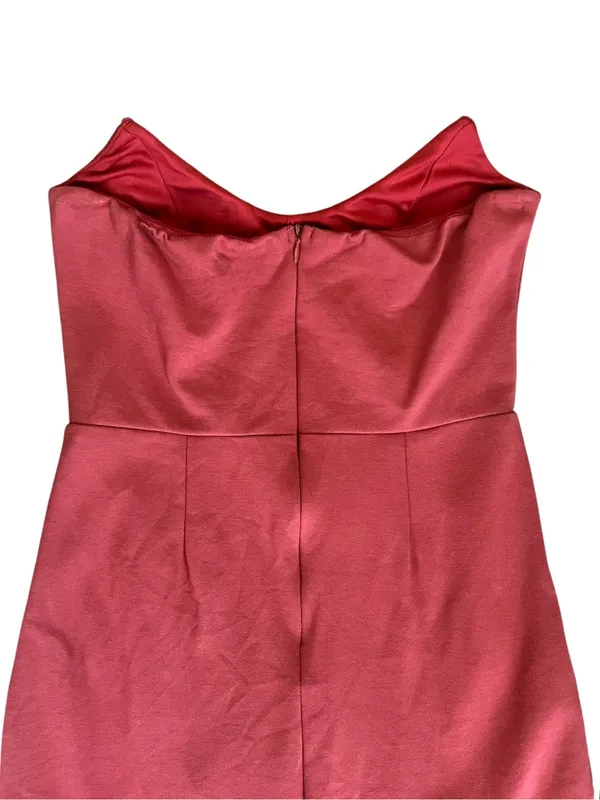 Superdown Revolve Women’s Zarah Strapless High Slit Dusty Rose Midi Dress Sz S - Image 7