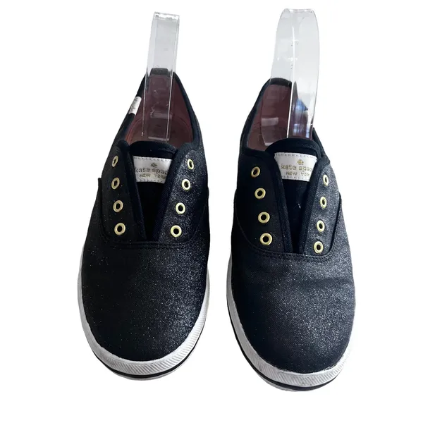 Keds x Kate Spade Glitter Sneakers Black Size 5M Champion Coquette Party - Image 4