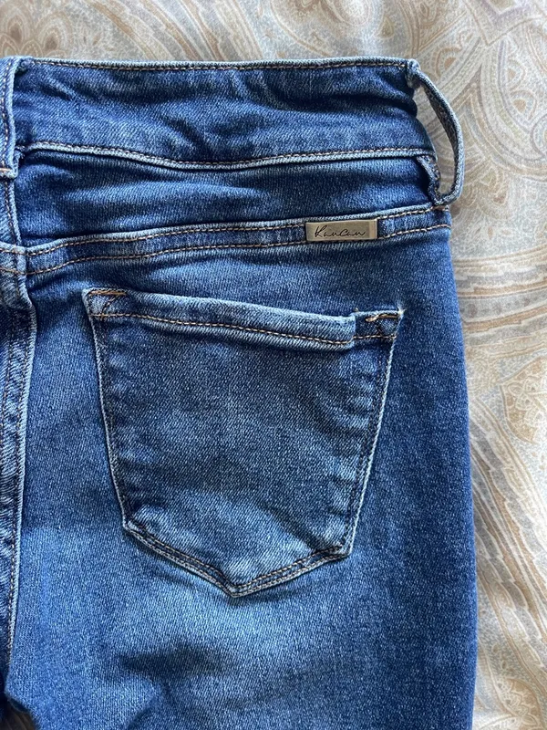 KanCan Dark Blue Distressed Skinny Jeans - Image 9