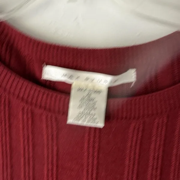 Max Studio Dress Y2k Medium Red Sweater Knit‎ Fit Flare Ribbed Pullover - Image 5