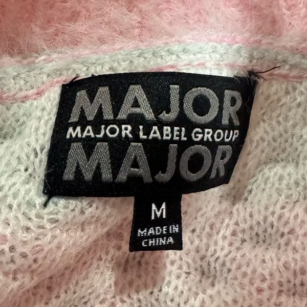 Major Label Group Colorblock Knit Soft Pastel Sweater Women’s Medium - Image 3
