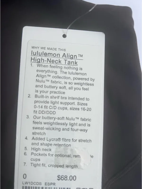 Lululemon Align Espresso Tank Top  Size 0 - Image 10